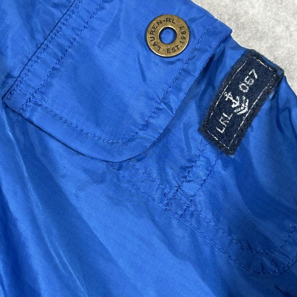 Ralph Lauren Naval Supply Company Womens M Rain Jacket Blue Lightweight Zip Snap - Picture 4 of 12